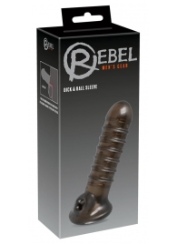 Насадка на пенис Rebel smoke с рёбрышками и отверстием под мошонку - Orion - в Долгопрудном купить с доставкой