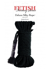 Черная веревка для фиксации Deluxe Silky Rope - 9,75 м. - Pipedream - купить с доставкой в Долгопрудном