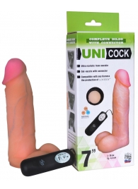 Фаллическая насадка Харнесс UNICOCK 7  с вибрацией - 19 см. - LOVETOY (А-Полимер) - купить с доставкой в Долгопрудном