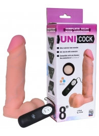 Фаллическая насадка Харнесс UNICOCK 8  с вибрацией - 20 см. - LOVETOY (А-Полимер) - купить с доставкой в Долгопрудном