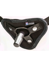 Страпон с 2 насадками и вибрацией UniStrap - 19 и 12 см. - LOVETOY (А-Полимер) - купить с доставкой в Долгопрудном