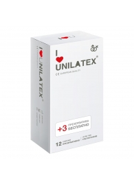 Ультратонкие презервативы Unilatex Ultra Thin - 12 шт. + 3 шт. в подарок - Unilatex - купить с доставкой в Долгопрудном