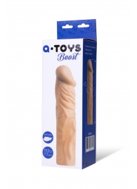 Насадка с ярко выраженной головкой и рельефным стволом - 19 см. - A-toys - в Долгопрудном купить с доставкой