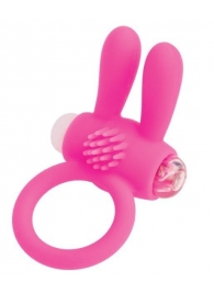 Розовое эрекционное виброкольцо A-toys с ушками - A-toys - в Долгопрудном купить с доставкой