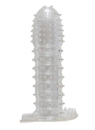 Гелевая прозрачная насадка c шипами - 12 см. - Toyfa Basic - в Долгопрудном купить с доставкой