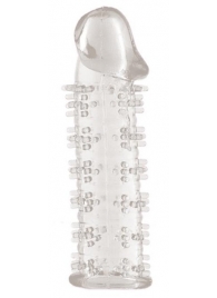 Гелевая прозрачная насадка с шипами - 12 см. - Toyfa Basic - в Долгопрудном купить с доставкой