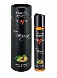 Массажное масло с ароматом экзотических фруктов Huile de Massage Gourmande Fruits Exotiques - 59 мл. - Plaisir Secret - купить с доставкой в Долгопрудном