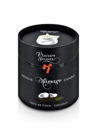 Массажная свеча с ароматом кокоса Bougie de Massage Gourmande Coco - 80 мл. - Plaisir Secret - купить с доставкой в Долгопрудном