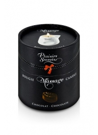 Массажная свеча с ароматом шоколада Bougie de Massage Gourmande Chocolat - 80 мл. - Plaisir Secret - купить с доставкой в Долгопрудном