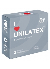 Презервативы с рёбрами Unilatex Ribbed - 3 шт. - Unilatex - купить с доставкой в Долгопрудном
