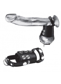 Кольцо на член и мошонку Cock Ring With 2  Ball Stretcher And Optional Weight Ring - BlueLine - в Долгопрудном купить с доставкой