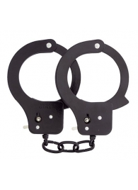 Чёрные наручники из листового металла BONDX METAL CUFFS BLACK - Dream Toys - купить с доставкой в Долгопрудном