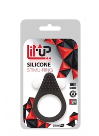 Чёрное эрекционное кольцо LIT-UP SILICONE STIMU RING 1 BLACK - Dream Toys - в Долгопрудном купить с доставкой