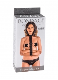 Ошейник с длинной лентой и наручниками Strap Bondage Kit One Size - Lola Games - купить с доставкой в Долгопрудном