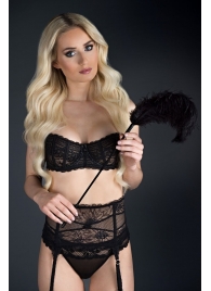 Стек с большим чёрным пером Large Feather Tickler - 65 см. - Blush Novelties - купить с доставкой в Долгопрудном