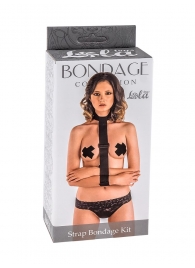 Ошейник с длинной лентой и наручниками Strap Bondage Kit Plus Size - Lola Games - купить с доставкой в Долгопрудном