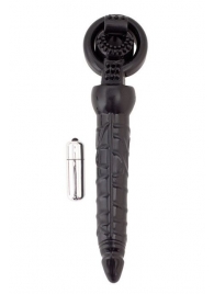 Черная вибронасадка с анальным стимулятором - ToyFa - в Долгопрудном купить с доставкой