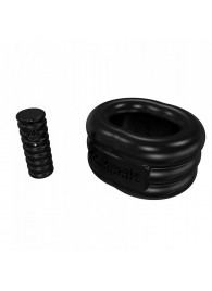 Чёрное эрекционное виброкольцо Stretch - Bathmate - в Долгопрудном купить с доставкой