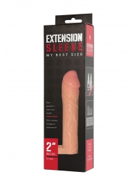 Телесная насадка-удлинитель Extension sleeve с подхватом - 17 см. - Sitabella - в Долгопрудном купить с доставкой