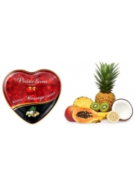 Массажная свеча с ароматом экзотических фруктов Bougie Massage Candle - 35 мл. - Plaisir Secret - купить с доставкой в Долгопрудном