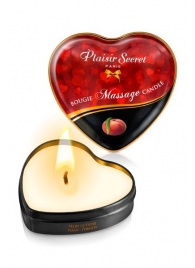 Массажная свеча с ароматом персика Bougie Massage Candle - 35 мл. - Plaisir Secret - купить с доставкой в Долгопрудном