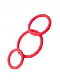 Набор из 3 красных эрекционных колец различного диаметра - ToyFa - в Долгопрудном купить с доставкой