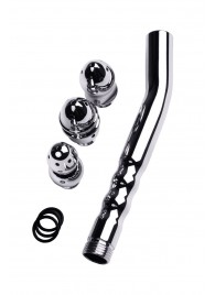 Металлический анальный душ с тремя насадками - ToyFa - купить с доставкой в Долгопрудном