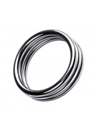 Металлическое эрекционное кольцо с рёбрышками размера L - ToyFa - в Долгопрудном купить с доставкой