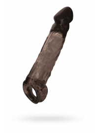 Чёрная насадка на пенис Tс подхватом - 19,5 см. - ToyFa - в Долгопрудном купить с доставкой