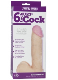 Ультра реалистичная насадка Vac-U-Lock  6  ULTRASKYN Cock - 17,3 см. - Doc Johnson - купить с доставкой в Долгопрудном