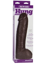 Большая насадка для трусиков Vac-U-Lock Realistic Hung - 31,7 см. - Doc Johnson - купить с доставкой в Долгопрудном