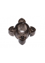 Чёрное эрекционное кольцо Rings Screw - Lola Games - в Долгопрудном купить с доставкой
