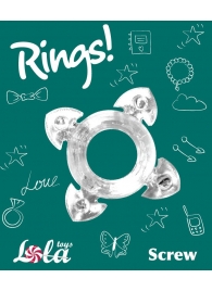 Прозрачное эрекционное кольцо Rings Screw - Lola Games - в Долгопрудном купить с доставкой