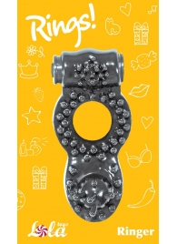 Чёрное эрекционное кольцо Rings Ringer - Lola Games - в Долгопрудном купить с доставкой