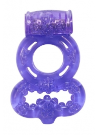 Фиолетовое эрекционное кольцо Rings Treadle с подхватом - Lola Games - в Долгопрудном купить с доставкой