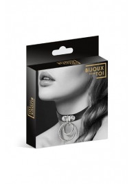 Черный чокер с двумя кольцами - Bijoux Pour Toi - купить с доставкой в Долгопрудном