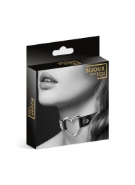 Чёрный чокер с кольцом в форме сердца - Bijoux Pour Toi - купить с доставкой в Долгопрудном