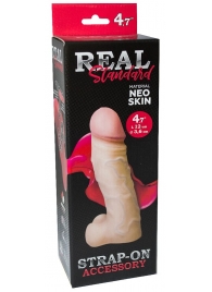 Реалистичная насадка с мошонкой REAL Standard - 15,5 см. - LOVETOY (А-Полимер) - купить с доставкой в Долгопрудном
