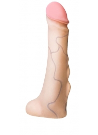 Реалистичная насадка с мошонкой REAL Standard - 18 см. - LOVETOY (А-Полимер) - купить с доставкой в Долгопрудном
