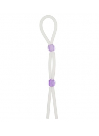 Прозрачное эрекционное кольцо-лассо SILICONE LASSO COCK RING DUAL BEADS - NMC - в Долгопрудном купить с доставкой