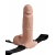Телесный перезаряжаемый вибрострапон 7  Hollow Rechargeable Strap-on with Balls - 20,3 см. - Pipedream - купить с доставкой в Долгопрудном