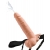 Телесный полый страпон с имитацией эякуляции 7.5  Hollow Squirting Strap-On with Balls Flesh - 21,6 см. - Pipedream - купить с доставкой в Долгопрудном