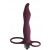 Бордовая вибронасадка для двойного проникновения Flirtini - 15,9 см. - Lola Games - купить с доставкой в Долгопрудном