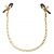 Чёрные с золотом зажимы на соски Gold Chain Nipple Clamps - Pipedream - купить с доставкой в Долгопрудном
