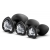 Набор из 3 черных пробок с прозрачным кристаллом-сердечком Bling Plugs Training Kit - Blush Novelties - купить с доставкой в Долгопрудном