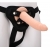 Телесный страпон на черных трусиках STRAP ON REAL DILDO - 20 см. - Dream Toys - купить с доставкой в Долгопрудном