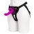 Лиловый страпон Rechargeable Vibrating Strap-On Harness Set - 17,6 см. - Happy Rabbit - купить с доставкой в Долгопрудном