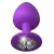 Фиолетовая анальная пробка со стразом Her Little Gem Large Plug - 9,5 см. - Pipedream - купить с доставкой в Долгопрудном