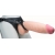 Телесный реалистичный фаллоимитатор на черных трусиках Real Big Strap-On - 34,5 см. - LOVETOY (А-Полимер) - купить с доставкой в Долгопрудном
