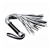 Серебристая плетка Struggle My Flogger с черной ручкой - 45 см. - Lovetoy - купить с доставкой в Долгопрудном